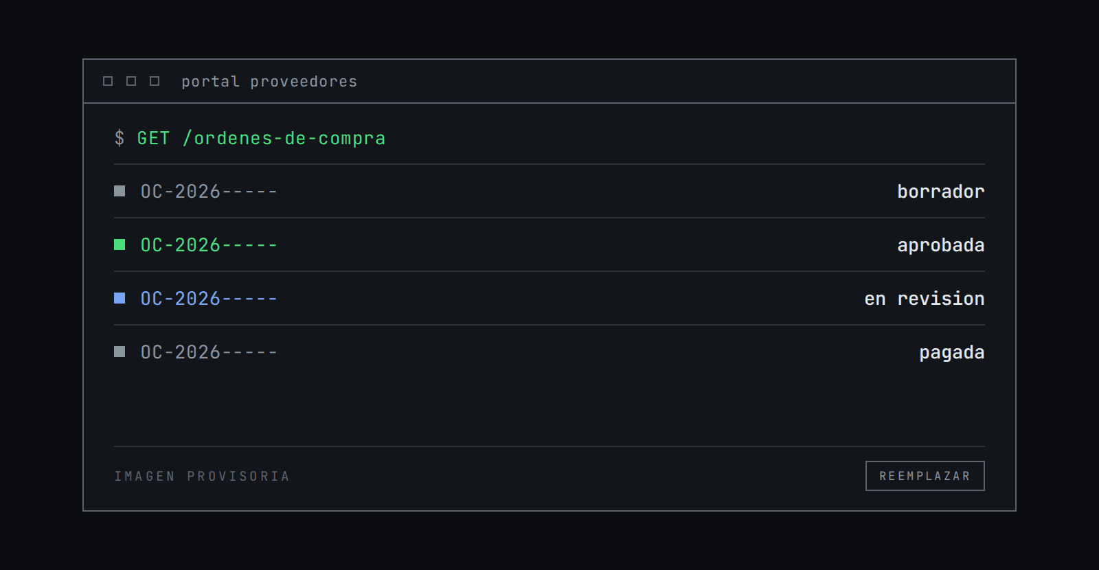 Portal de Proveedores